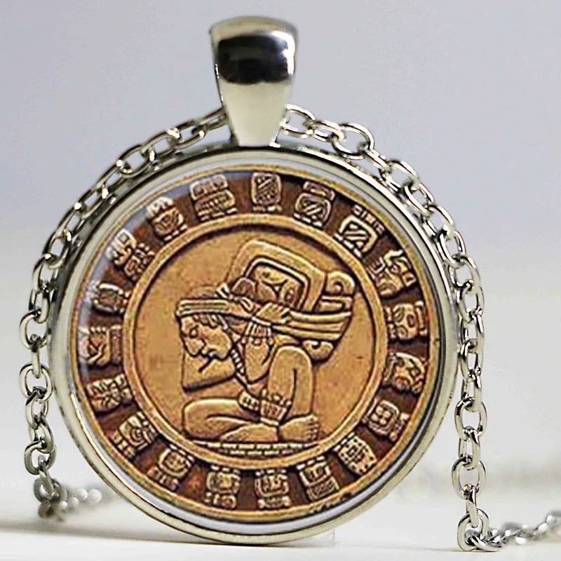 New Fashion Aztec Calendar necklace Sun Stone pendant jewelry Art Glass Pendant | Украшения и аксессуары
