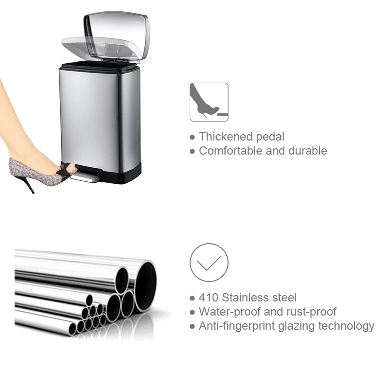 Mr. bin мусорный бак из нержавеющей стали педаль нажав свалку экологически