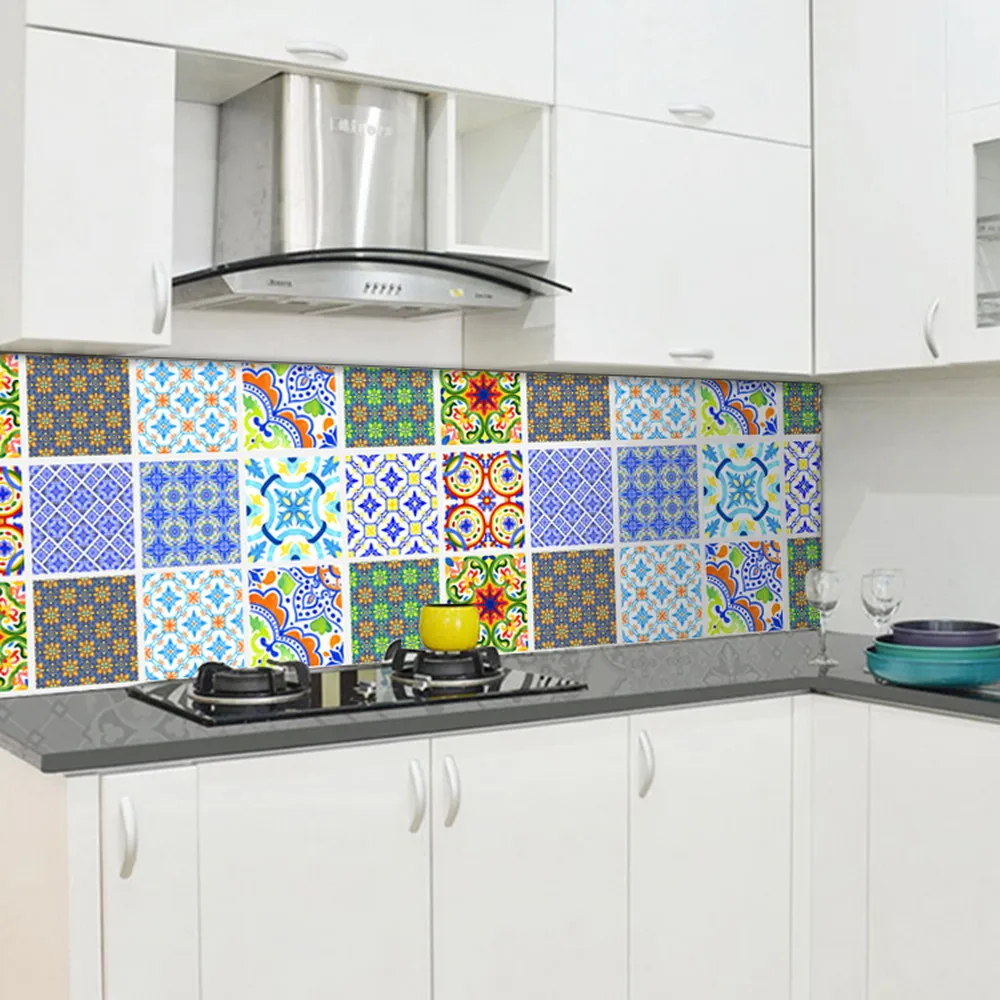 (1 комплект из 10 штук 20*20 см) прозрачная пленка маслостойкие наклейки для плитки