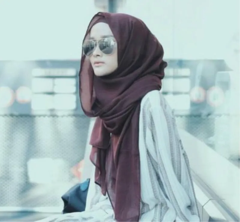 10/20 шт. модные стильные однотонные шарфы мусульманский хиджаб Женский/Женский