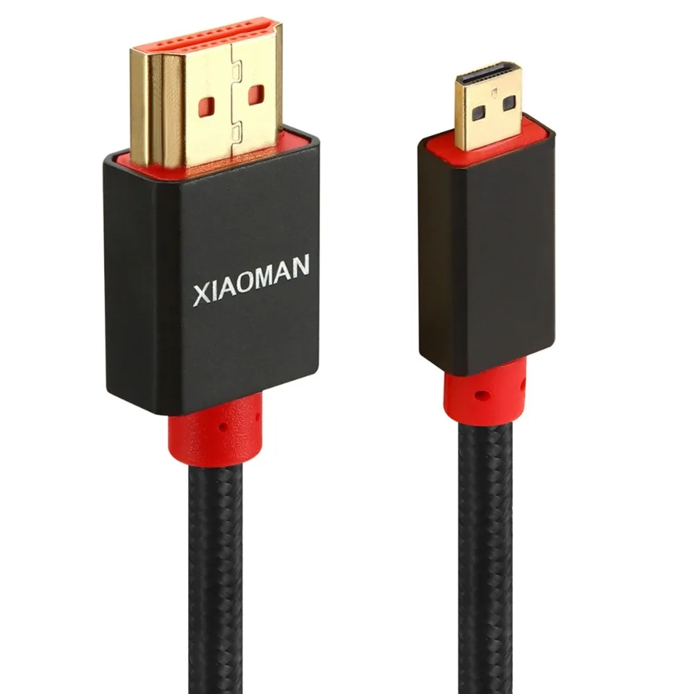Micro HDMI к кабель конвертер Поддержка 3D 4K 1080p Высокоскоростной для планшета камеры