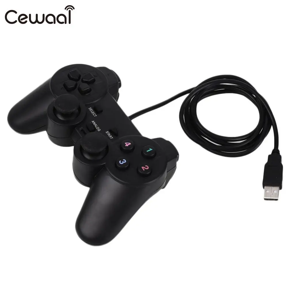 Cewaal проводной геймпад USB игровой контроллер джойстик Управление для ПК