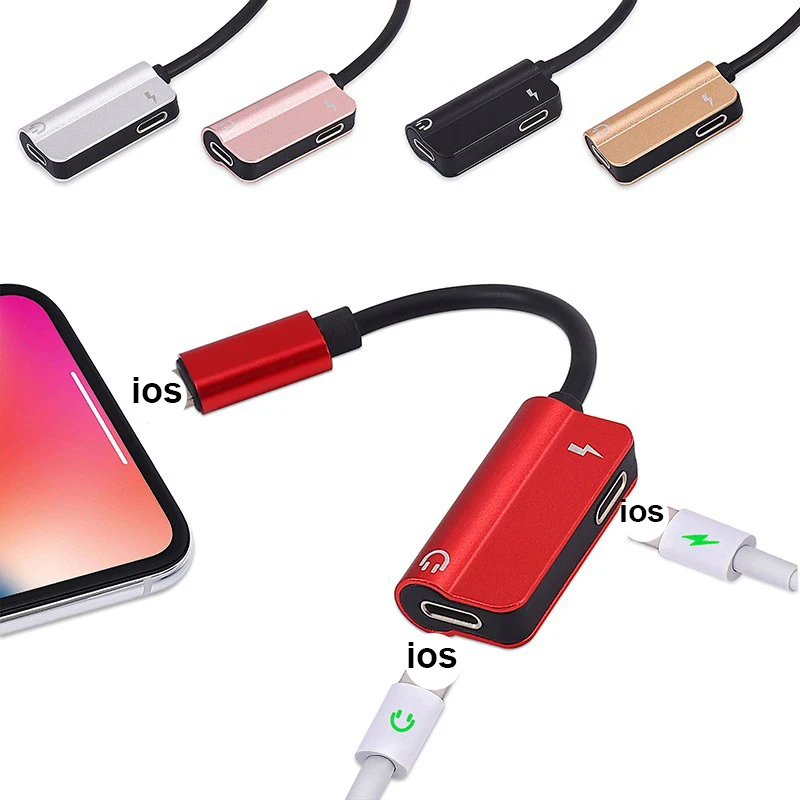 Olhveitra 2 в 1 двойной адаптер для iPhone XS Max XR X 8 7 Plus разъем наушников Aux Аудио гарнитура