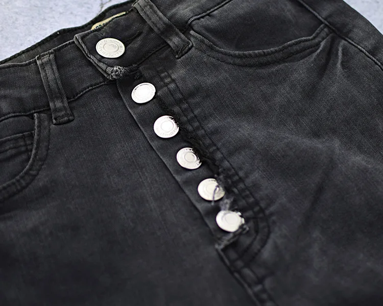 Women Black high waisted skinny Jeans Denim Pencil Pants calsas jeans femininas 2768 | Женская одежда