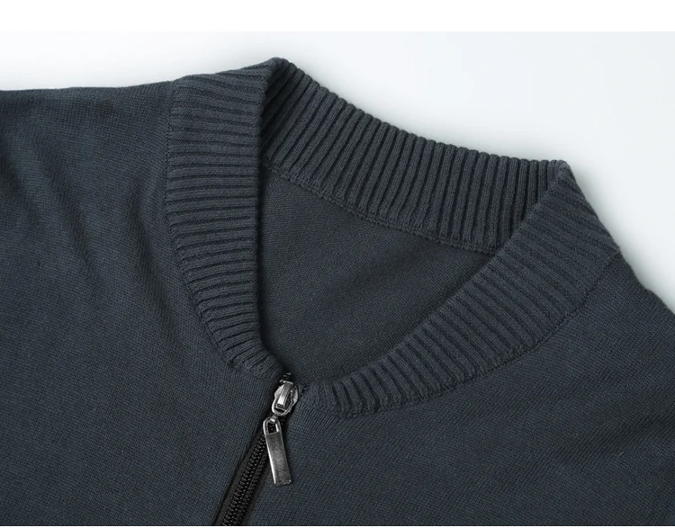 Мужской новый синий Повседневный приталенный модный вязаный кардиган на молнии