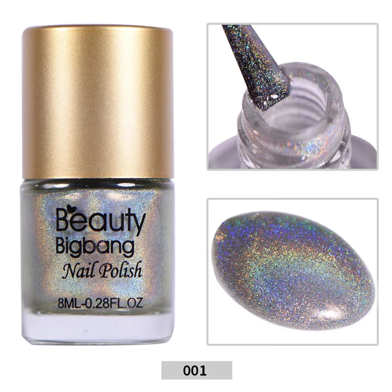BeautyBigBang 8 мл лазерный гель лак с блеском для ногтей Esmaltes голографический для аксессуары для ногтей инструмент лак для ногтей