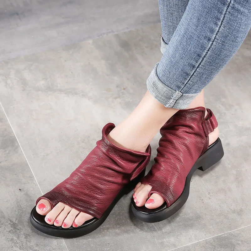 Новинка Летние женские сандалии в стиле ретро Повседневные пляжные из