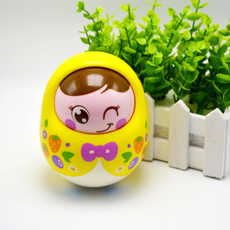 Cartoon Tumbler Doll Roly-poly Mobile Musical Baby Rattles Toys For baby toys for babies Mini Girl Toy Matlyoshka doll |