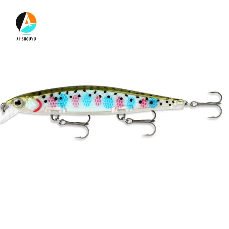 AI-SHOUYU 1 шт. жесткие рыболовные приманки 11 см/13 г 3D глаза плавающие Minnow