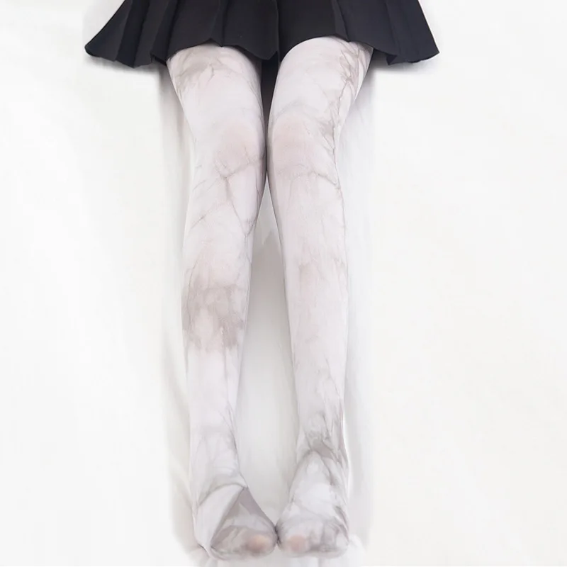 Бархатные женские колготки с галстуком для ночного клуба - Цвет: grey stocking