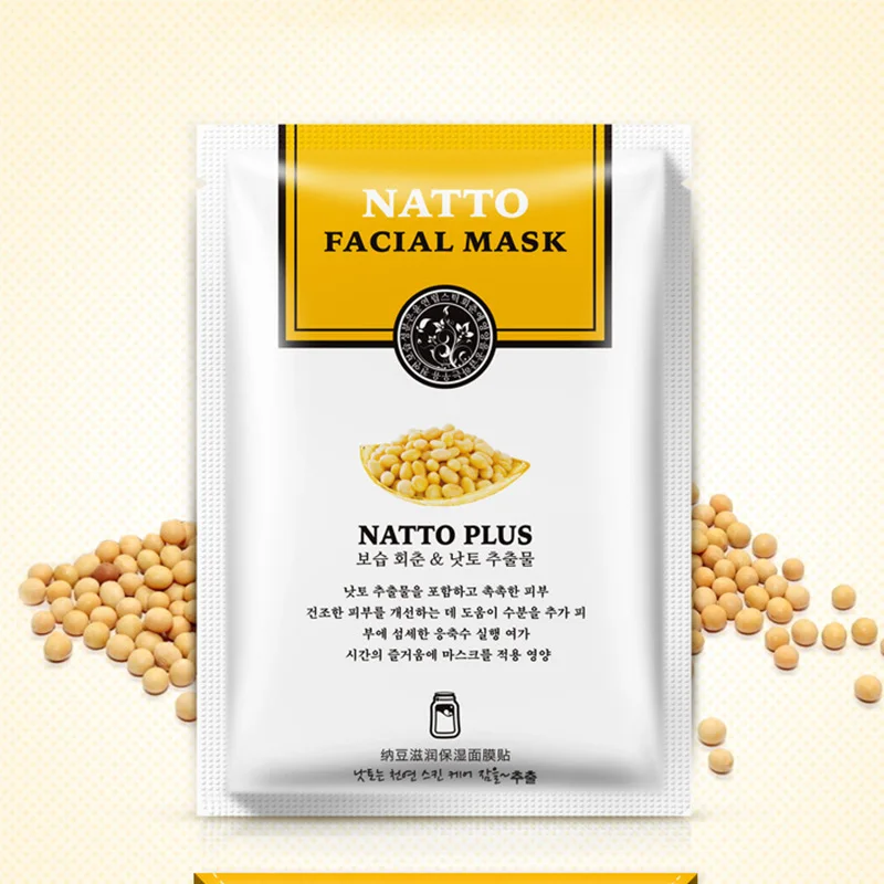 Молочная отбеливающая маска для лица Уход за кожей Natto/увлажняющая шелковая