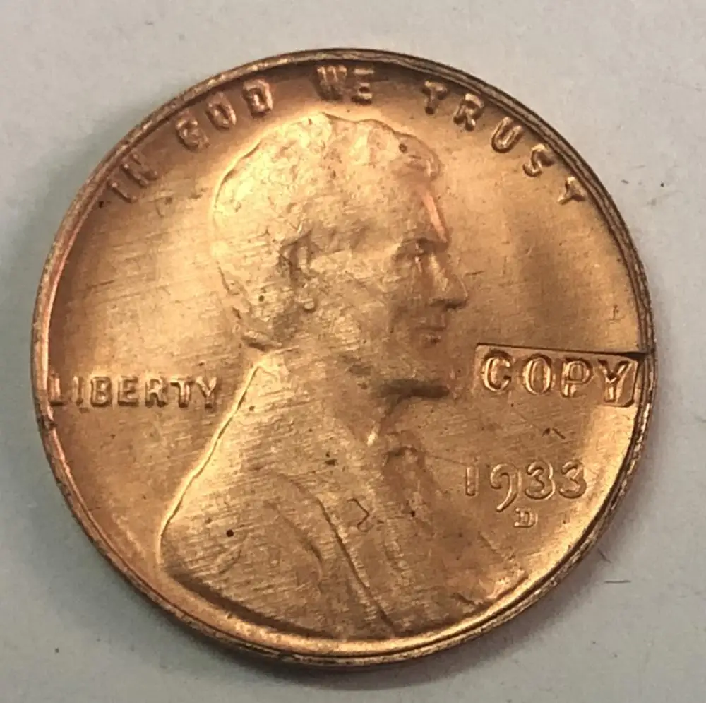 

1933-D Соединенные Штаты 1 Cent "Линкольн-пшеничные уши обратного"