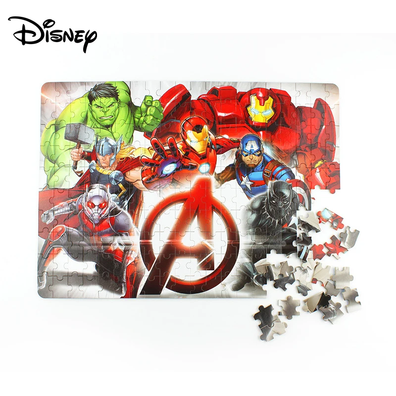Disney Spider Man Avengers Plane Puzzle 200 шт. железный ящик деревянные игрушки Zhiyi развивающая