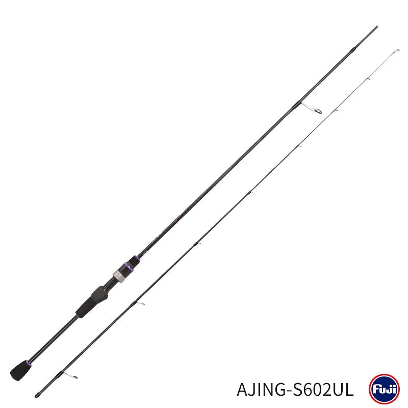 Белый TSURINOYA, новинка, AJING, Удочка ELF, 1,83 м, UL F, 2 секции, Удочка Rockfish FUJI, направляющие кольца, аксессуары, вес 70 г, вес приманки 1-7 г - Цвет: Белый