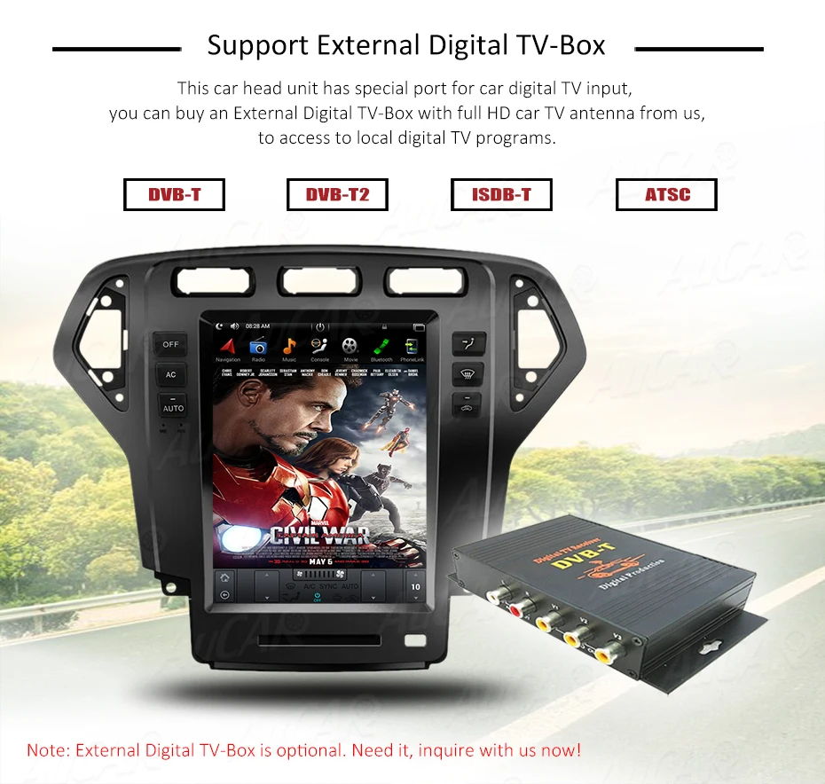 Tesla style 10," для Ford Mondeo 2007-2010 автомобильный радиоприемник 2 DIN Android 8,1 Кассетный плеер 1 din мультимедийный стерео ips HDMI AHD BT