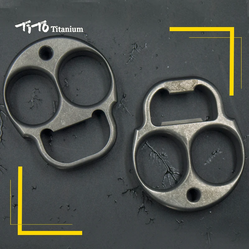 TiTo EDC titanium alloy multipurpose ET shape with aliens Bottle opener hand toy Tools meteorite outdoors tools Titanium spinner