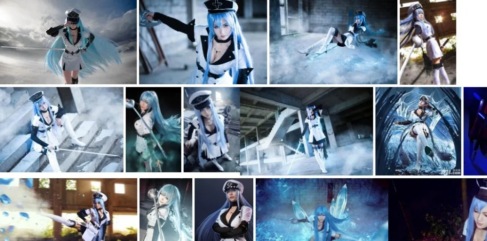 Аниме! Akame ga KILL! Костюм для косплея Esdeath Униформа большого размера на заказ пиджак