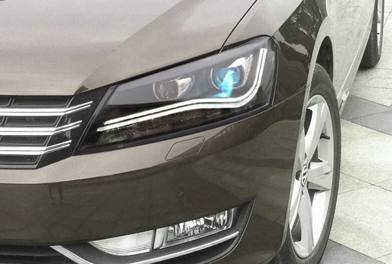 2011- для vw passat B7 головной светильник s автомобильный Стайлинг светодиодный светильник направляющая DRL Bi-xenon двойные линзы фары H7 автостоянка