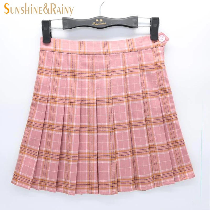 2017 осенне-зимняя плиссированная Асимметричная юбка для девочек школьницы