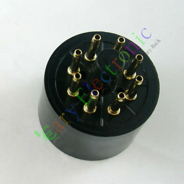 Оптовая и розничная продажа 8 шт. золотистый 8pin бакелитовый трубчатый патрон база