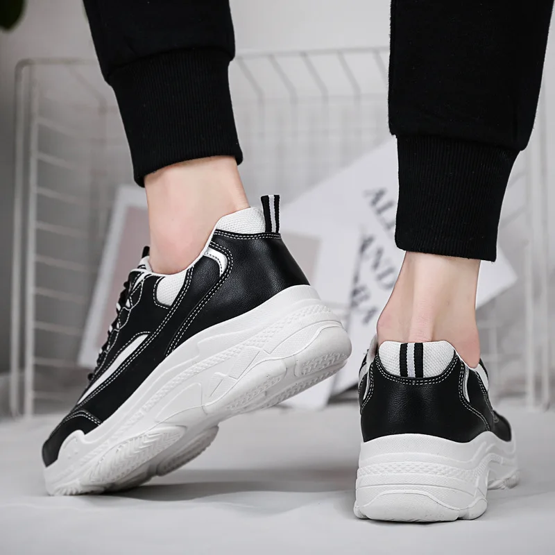 2019 Мужская обувь сезон весна-осень повседневная кожаная на плоской подошве