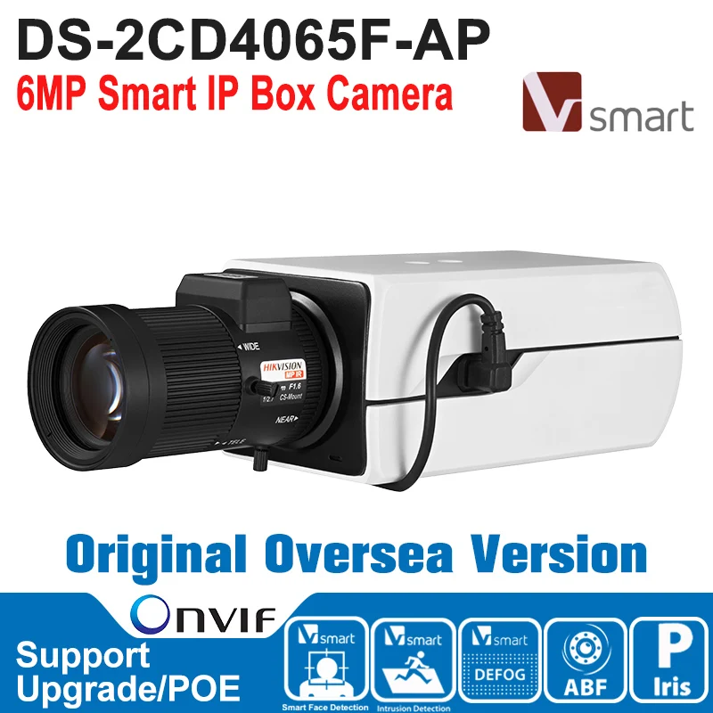Hik IP Камера 6MP DS 2CD4065F AP POE smart ip коробка Встроенный Micro SD/SDHC /карта SDXC H.264 +|hik camera|ip camera