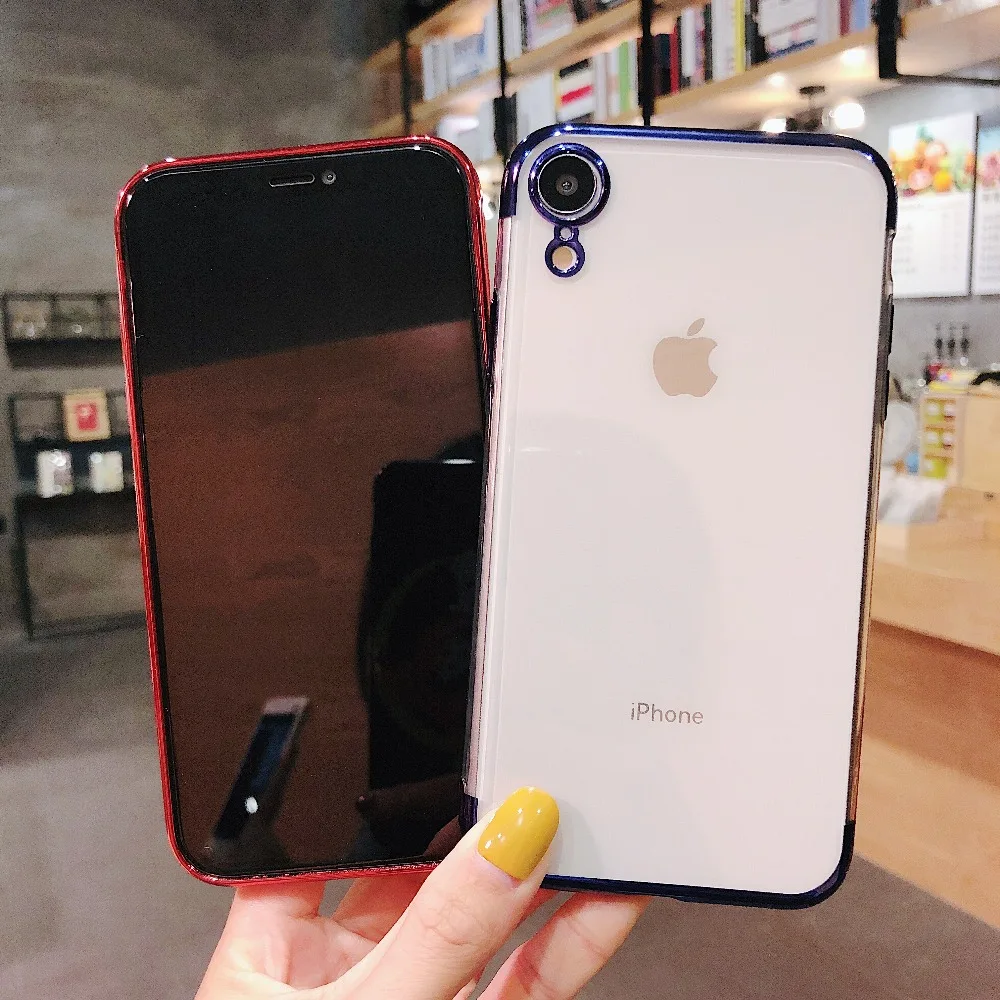 Роскошный чехол для iphone XS XR Max модный силиконовый прозрачный из ТПУ X 5 5S SE 6 6s 7 8 Plus |