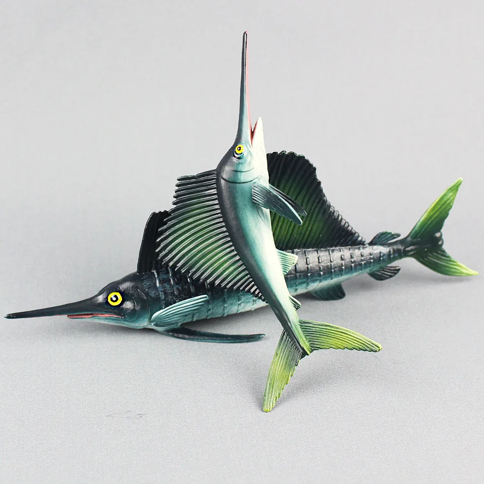 2 типа морского организма Sailfish fish swordfish модель Морская жизнь животные монстр игрушки коллекция подарок декор для спальни для детей