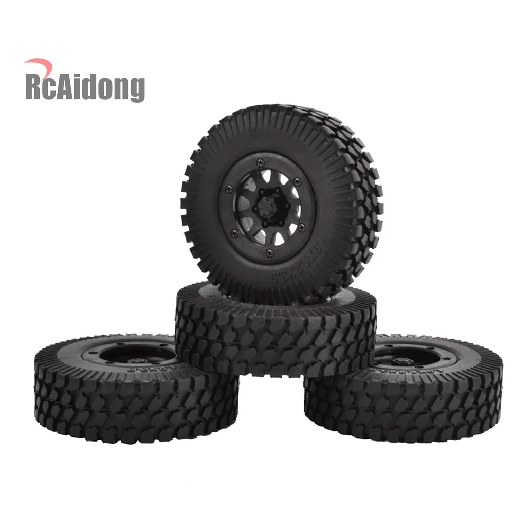 4 шт. 1 9 &quotрезиновые шины и пластиковые Beadlock Обода Колеса для осевого SCX10 D90 Tamiya CC01