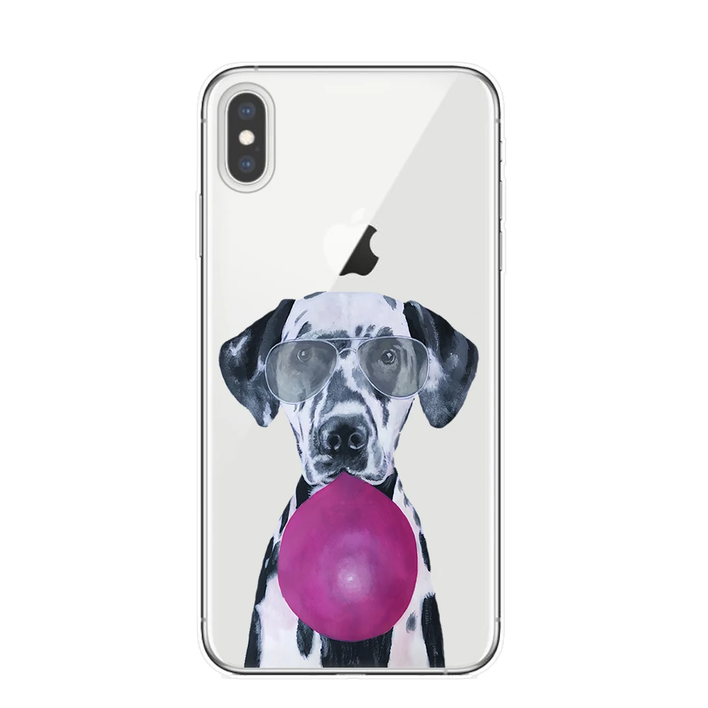 Мягкий чехол для телефона из ТПУ с таксой и французским бульдогом Apple iPhone 11 Pro XS Max X