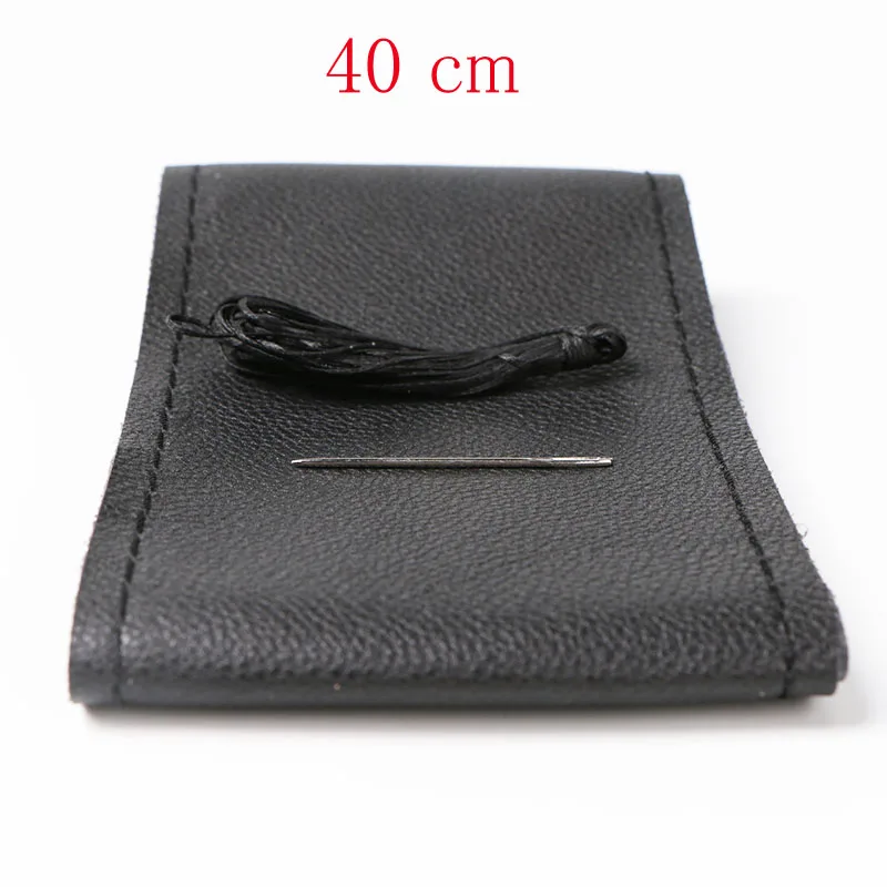 Black Thread 40cm Рулевое колесо крышка Диаметром 36 см 38 см 40 см/Оптовые Поставки Не Выцветают руль Кожаная оплетка рулевого Колеса - Название цвета: Black Thread 40cm