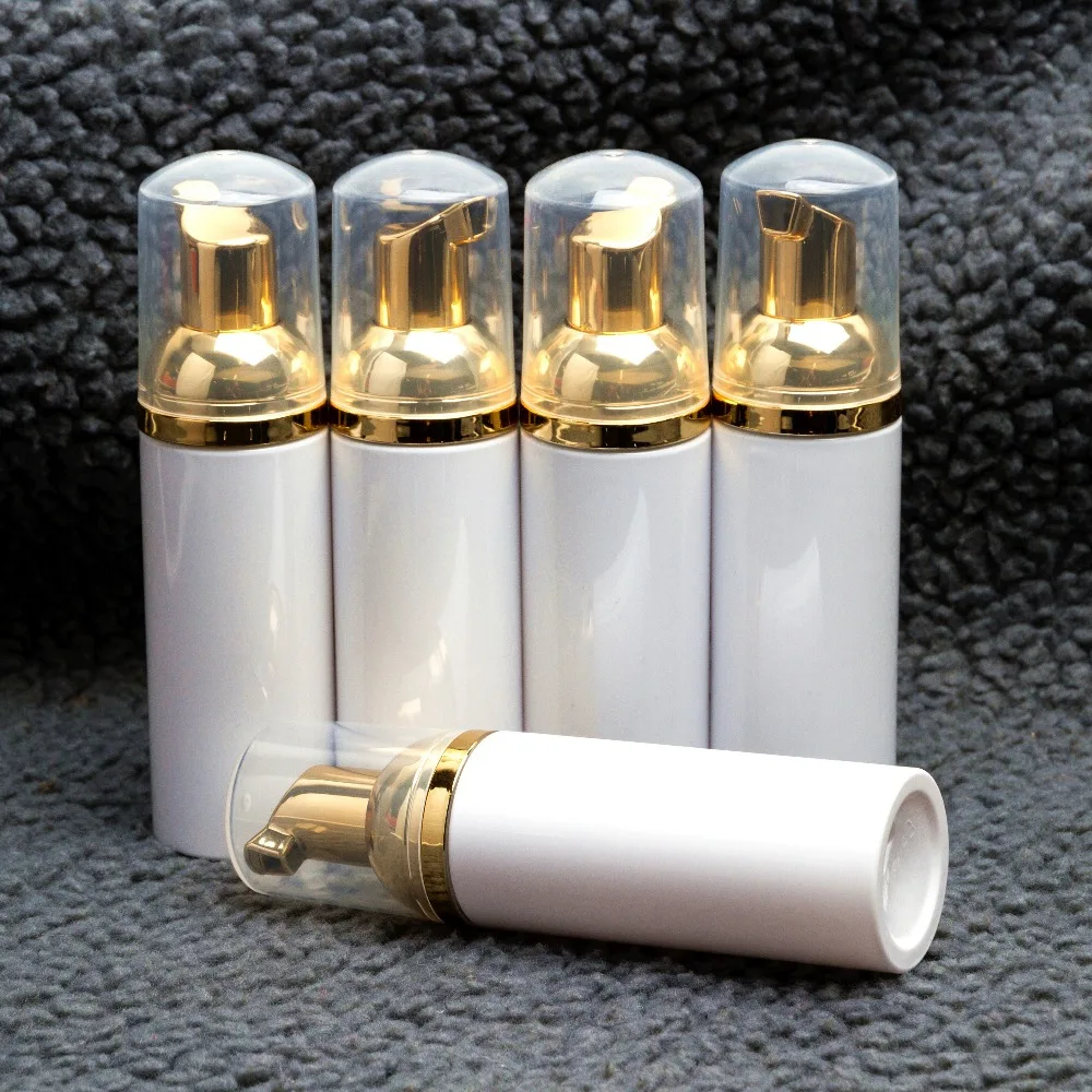 Makeup 50ml Pressed Pump Refillable Bottles golden Lotion Bottle Water cosmetic spray bottle customize logo cleaner tools | Красота и