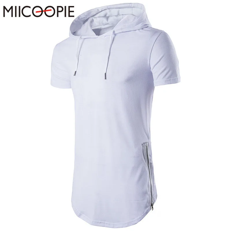 Брендовая Летняя мужская футболка с коротким рукавом хлопковая длинная