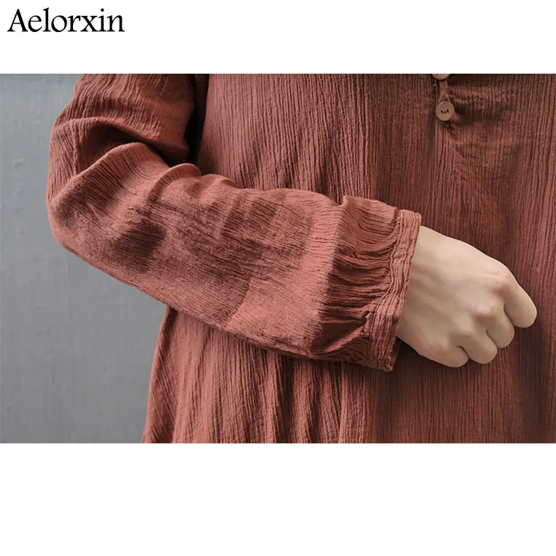 Женское платье макси из хлопка и льна асимметричное двух частей с длинным