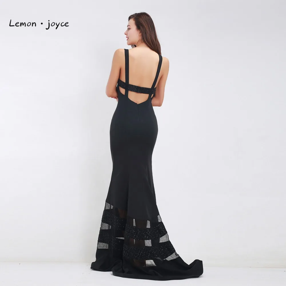 Длинное черное вечернее платье 2020 женские сексуальные платья с глубоким вырезом