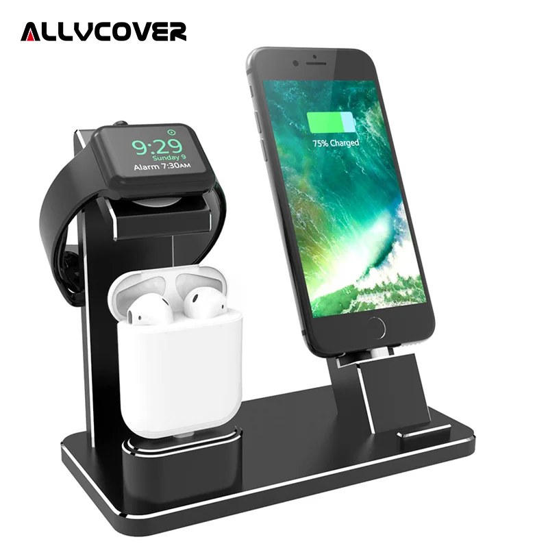 Allvcover 4 в 1 для AirPod iPad Air Мини я часы 38 мм Apple Watch 42 iPhone X 8 7 6 S 5S SE плюс Зарядное