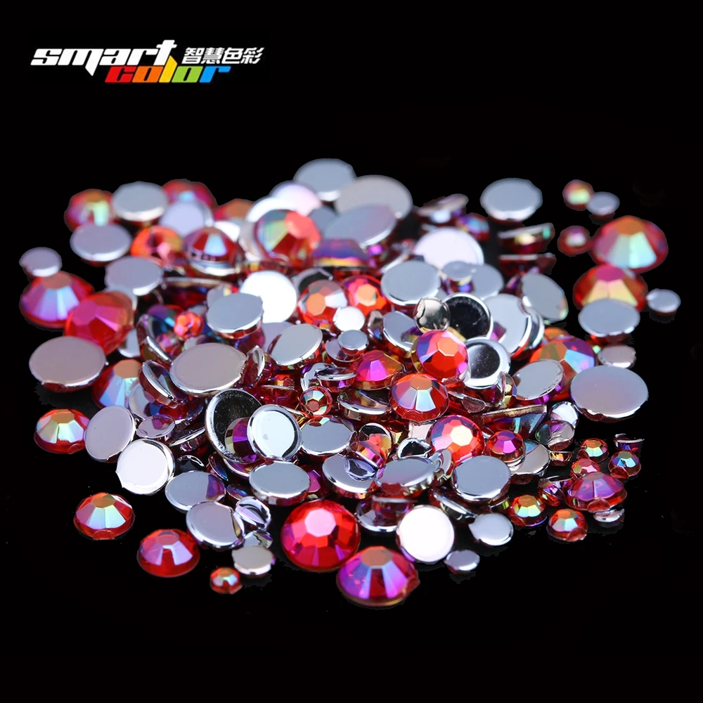 Умный цвет акриловые стразы красный AB обувь украшения одежды сверкающие новые
