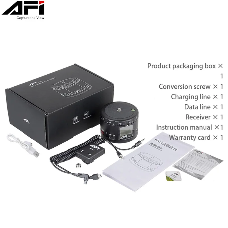 AFI MA2 360 промежуток времени видео Камера ротатор панорама штатива светодиодный для Canon Nikon sony DSLR телефон 360 Gopro timelapse панорамирование