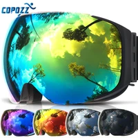 copozz brand ski goggles replaceable magnetic lenses uv400 anti fog snow ski mask skiing men women snowboard goggles gog 2181