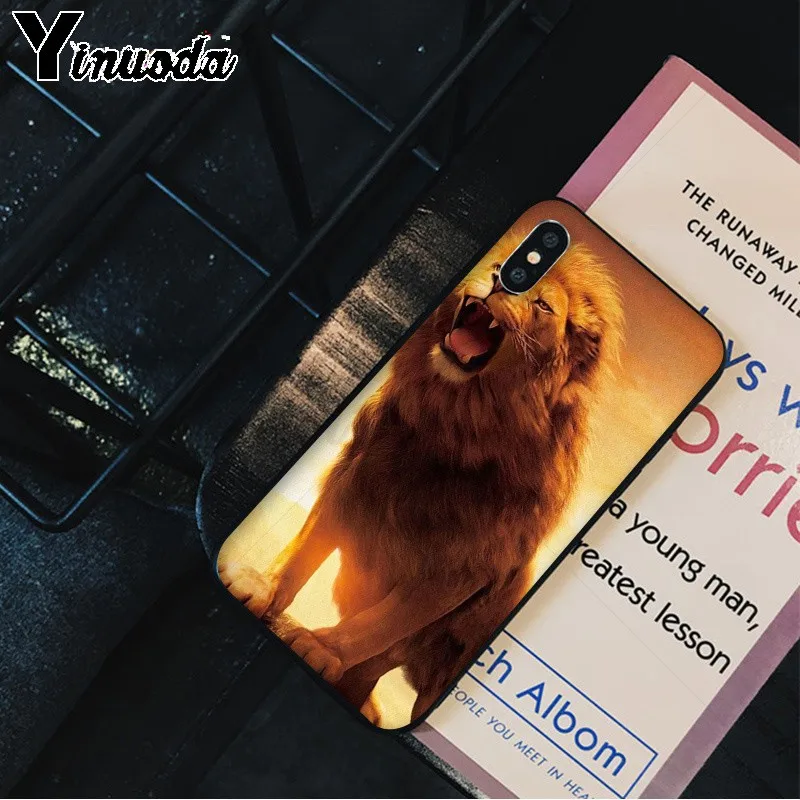 Yinuoda Animals The lion TPU Soft Silicone Phone Case Cover for iPhone X XS MAX 6 6S 7 7plus 8 8Plus 5 5S XR | Мобильные телефоны и