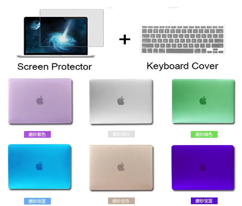 3 в 1 прозрачный защитный чехол + клавиатура пленка для Mac book Air 11 6 13 Pro 15 Retina 12 дюймов
