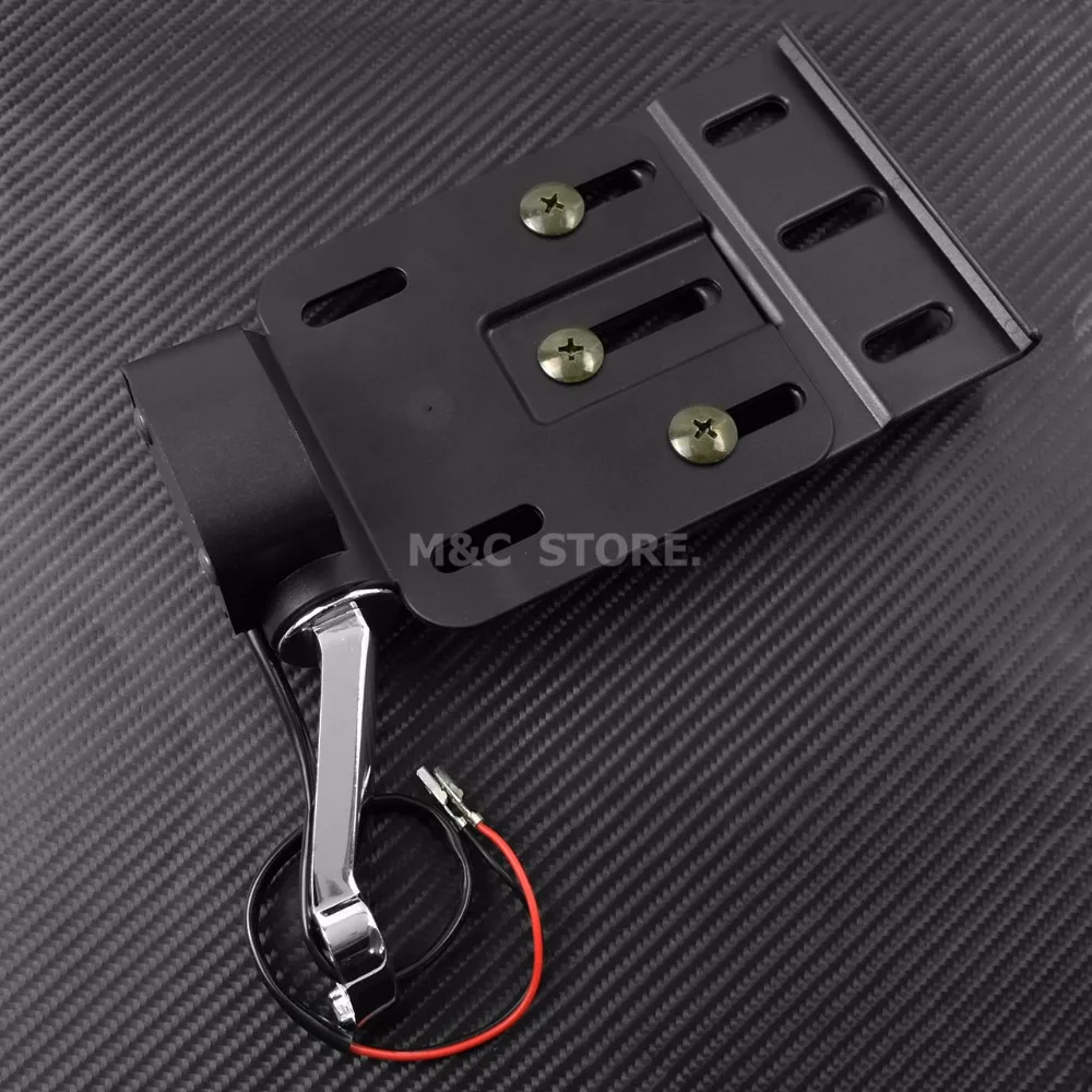 Хром Мотоцикл телескопический складной светодиодный светильник боковое