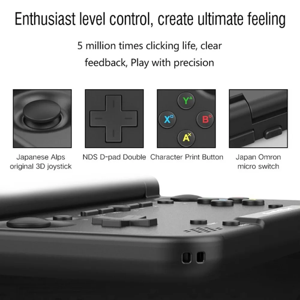 GPD XD Plus с коробкой Беспроводная Bluetooth портативная видеоигра 32G Android 7,0 4 GB/32 GB 4K для Android tv Box PC Ретро видеоигра