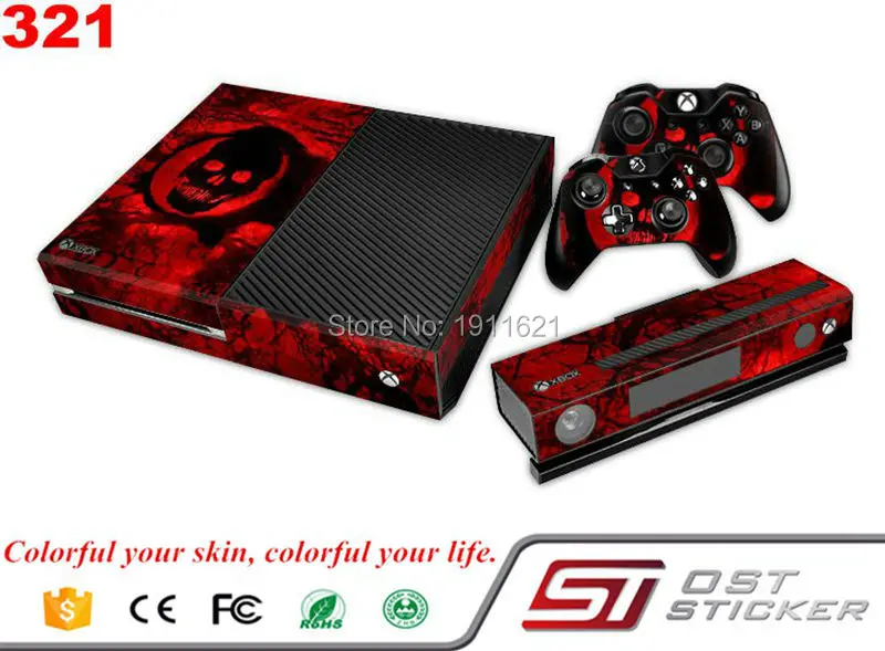 Новые ПВХ Шестерни войны кожи Стикеры для Microsoft Xbox один игровой консоли Обложка