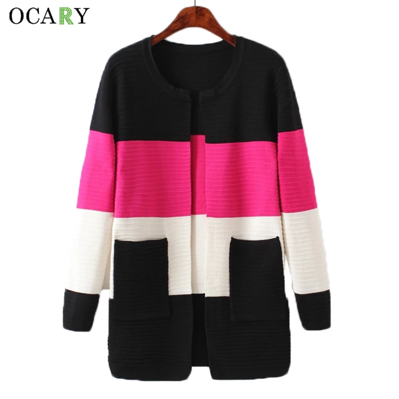 Женский трикотажный кардиган в полоску тонкий длинный вязаный весна лето|cardigan