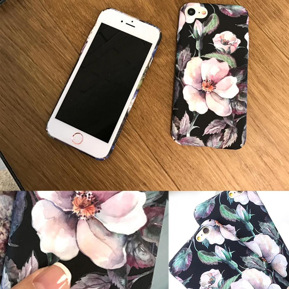 Ретро Цветочный телефонный корпус жесткий чехол foriphone6/6 S/6