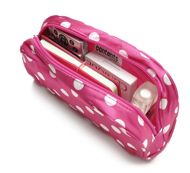 Весы поставки 5 шт./лот Несессер Женская косметичка для косметолога в горошек