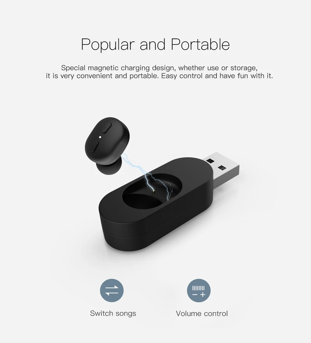 QCY Mini 1 Молодежные Bluetooth наушники, беспроводная гарнитура, невидимые деловые наушники, моноканальный наушник с микрофоном, свободные руки