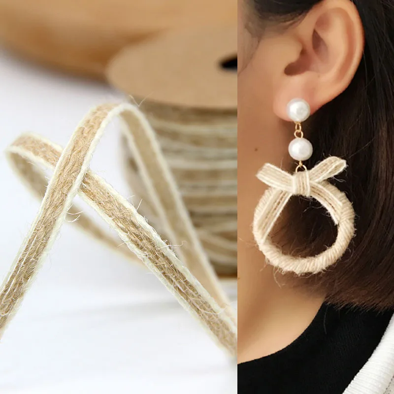 10 м джутовая пеньковая Мешковина в рулонах кружевная лента Hessian ювелирное
