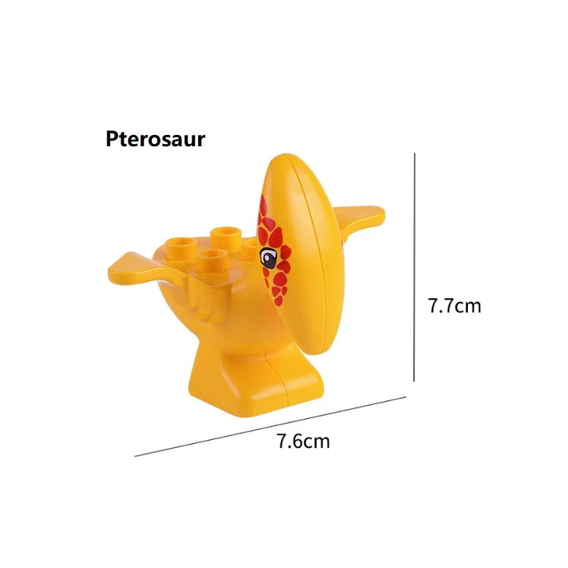 Pterosaur Животные модели серии Фигурки большие Кирпичи Строительные животные мир совместим с Duploed блоки детские развивающие игрушки Детский подарок - Цвет: Pterosaur